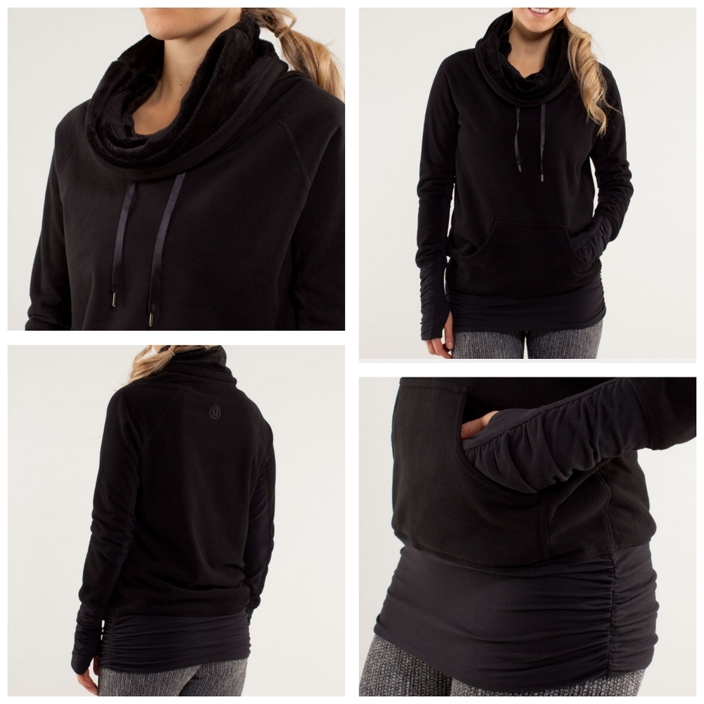 Lululemon Don’t Hurry Be Happy Pullover Black size 4
